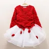 fashion new autumn winter girl dress warm dress baby kids clothing