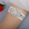 Bridal Garters spetsar Rhinestones Pearls Pärlor Vintage Prom Homecoming Wedding strumpor Set Bridal Leg streckbälte Set Plus Size2831