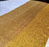 30 * 275 см Ткань Стол Бегун Золото Серебро Блесток Скатерть Sparkly Bling для Свадьбы Украшения Продукты Поставки Бесплатная Доставка