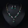 Luxury Crystal Rhinestone Halsband smycken sätter brudhalsband och örhängen för prom -tävlingsfest bröllop en9208071409