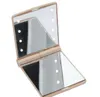 Леди макияж косметический складной Портативный мини компактный карманное зеркало 8 светодиодные фонари лампы зеркала горячий продавать подарки ZA2070