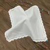 Ensemble de 12 linges de maison pour dames, mouchoirs en dentelle de coton blanc, Hankies de mariée, 12x12 pouces, 9946793