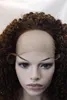 Högdensitet hår peruk mörkbrun kinky curly syntetisk spets front peruk för svarta kvinnor billiga korta lockiga peruker afro kinky curl synth7811880