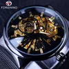 Forsining 2021 Mode Luxus Dünne Kleine Zifferblatt Neutral Design Wasserdichte Uhren Männer Luxus Marke Skeleton Uhr Männliche Armbanduhr + uhr Box