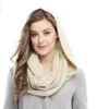 Zimowe miękkie pullover dzianiny nieskończoności szalik beanie bluza szalik długi kapturzowany szalik