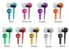 Metalen rits oortelefoon 3.5mm in-ear bedrade oor telefoons met microfoon stereo bas oordopjes voor mobiele telefoon MP3 / 4 fone de ouvido