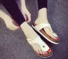 Strandskor Flip Flops Summer Cork Slipper Kvinna Platt Sandaler Antiskid Tofflor Strand Casual Cool Slipper 2st / Par OOA1674