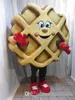 Hot Waffle JM Smucker Mascot Figurino personalizado Kits Fancy Kits Mascotte Fantasma Costume de Carnaval