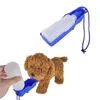 Nuovo 3 colori 250ml Pet Dog Cat Alimentazione dell'acqua Bottiglia Dispenser Viaggi Portatile Pieghevole Ciotola di alimentazione di plastica Viaggi Bottiglia d'acqua per animali domestici