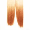 200g Micro extensões de cabelo em linha reta T1B / 27 cabelo virgem brasileiro mel loiro Ombre micro link extensões de cabelo humano