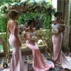 ネイビーブルーレースアップリケセクシーな人魚の長い花嫁介添人のドレス結婚式のパーティーのための名誉のメイドカスタムメイドのアフリカのプロムのガウン