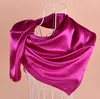 Massief Satijn Royan Silk Hijabs Square Sjaal, Neckscarf Sjaals 90 * 90 cm 50pc / lot # 2086