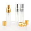 Bouteille de parfum rechargeable en verre de glaçage portable de 5 ml 10 ml avec atomiseur en aluminium étui de parfum vide F20171331