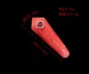 High Quality 100% Natural Quartz crystal Red Melting free smoking pipe with carb and 3 screens