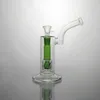 Glass Bong Water Pipes Bongs Green Glass Percolator Pipe for Smoking Bongs