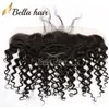 Brazylijskie ludzkie włosy Wefts Weves Curly wiązki z koronkowym czołowym zamknięciem 13x4 Virgin Remy Bella Hair