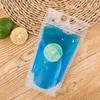 Bolsa de bebida de plástico autosellada transparente de 450ml, contenedor de bebida DIY, bolsa para beber, bolsa de almacenamiento de alimentos para jugo de fruta