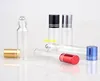 100pcs/lot Fast shipping 10ml Clear Glass Roll On Essential Oils Perfume Bottles With Stainless Steel Roller Ball bottle