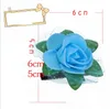 Nyaste härliga nyhetsväxter Rose Flower Hair Clips Headwear Girl Artifica Rose Hairpins Lucky Girls Hair Tillbehör Party Hairpin