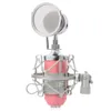 BM8000 Professionell ljudstudio Recording Condenser Wired Microphone 3.5mm Plug Stand Holder Pop Filter för KTV Karaoke