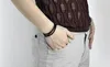 2014 новая мода кожаные браслеты браслеты ручной работы вязаный круглый веревка поворот пряжки браслет для женщин мужчин Оптовая черный длинный SL018