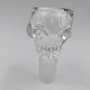 Hot Selling 18mm Färgglada Skull Form Glas Skål för rökning Rör Bong Mini Oil Rig Percolators Bubbler Gratis frakt