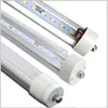 8피트 FA8 단일 핀 T8 LED 튜브 라이트 램프 전구 SMD2835 형광 2.4M 8피트 192LED 45W 콜드 화이트 AC85-265V 미국 재고 있음