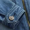 Wholesale- Men's Patchwork Jeans Jackets Pockets Outdoors Zipper Denim Jacket Men Casual Slim Jaquetas Masculino Plus Size MXA0326