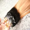 200g Straight micro bead hair extensions T1B/27 brazilian virgin hair honey blonde Ombre micro loop ring hair extensions