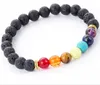 Natursten Agate Molten Rock Beaded, Strands 8mm Volcano Stone Färgglada Pärlor Armband Energi Armband Partihandel