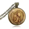 Fötus Halskette Leonardo Da Vinci Zeichnung Anhänger Künstler Arzt Hebamme Schwangere Mutter Baby Anhänger Geburtsgeschenke Frauen Schmuck Mutter Geschenk