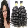 Brezilyalı İnsan Saç Uzantıları İnsan Saç Uzantıları Strands Kinky Kıvırcık Kapsül Keratin I İpucu Saç Fusion 100G 1G / Strand 100s