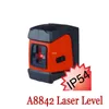 Livraison gratuite niveau laser rouge 360 auto-nivelant rotatif 2 lignes 1 point niveau laser auto nivelamento outil de diagnostic portable