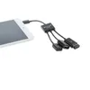 100 pcs/lot * 3 en 1 micro usb OTG Hub câble connecteur séparateur 3 ports Micro USB chargeur de charge pour Samsung Google Nexus nouveau