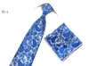 fashion tie set necktie handkerchief cufflinks pocket square polyester ties 8cm wide288b