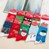 2017 cute printed socks Soft Christmas women's socks Ladies Girls santa trees printed Winter Warm Socks Christmas Gift ouc1082