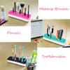 Silicone Makeup Brushes Holder Box Makeup Brush Rack Holder Stativ Kosmetisk Verktyg Multifunktionell Make Up Borst Tandborstehållare Box