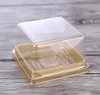 1000pcs Wholesale free shipping, 50g moon cake trays moon cake packaging boxes Gold plastic bottom transparent cover