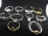 Hot Sale 10PCs Mix assorted women's Ginger 18mm Snap Button Chunk charms plated Vintage cuff Bracelets Bangles