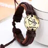 12 Constellations Leo Sagittaire Bracelets en cuir femmes Vintage Wrap Zodiac Scorpion Capricorne Bracelet en cuir pour hommes Bijoux Parti cadeau