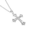 Hiphop Catholic Big Cross Pingente Colar 18K Cadeia de prata dourada Pingentes longos para homens presentes de mulheres presentes