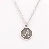 26pcs/lot Jewelry Initial Alphabet Disc Pendant Necklaces 24" N1724 (A-Z) Birthday Gift for Women Friendship Best Friend