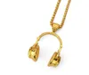 Hiphop Fashion Elegant Headphones Pendant For Women Men Earphone Headset Pendants Necklaces Choker Punk Colar Rock Jewelry
