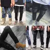 Gros-Jeans pour hommes Été Ripped Skinny Biker Jeans Détruit Effiloché Slim Fit Denim Pantalon Crayon Pantalon Mode Régulière