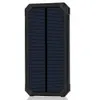 Sollampor Laddare, Bärbar 15000mAh Batteriladdare Dual USB Telefon Laddare Power Bank Backup med 6 LED ficklampa