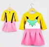 Girls Dresses Overalls Fox Suspender Skirt Kids Spring Cartoon Braces Rompers Baby Kids Fashion Romper Children European Style Clothing J297