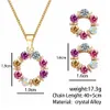 Bridesmaid Jewelry Set Wedding Crystal Pendant Necklace Set Like Dubai 18k Gold Jewelry Indian African Fashion Jewelry