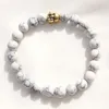 Hot Sale White Turquoise Bracelet Gold Plated Buddha Charm Bracelet Bangle for Women Men Elastic Bracelets Jewelry