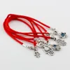 100st Mixed Kabbalah Hand Berlocker Röd String Good Luck Armband Män och kvinnor lucky armband