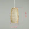 Willld Bamboo Wisiorek Light Drewniany Lampa Zawieszenie Ręcznie Oświetlenie Naturalne Wiszące Lights Hotel Restaurant Cafe Bar Nordic